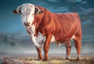 Ganado Vaca Toro Painting - toro hereford